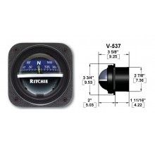 Ritchie Explorer V-537, 2 Dial Bulkhead Mount - Blue Card